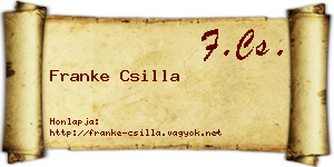 Franke Csilla névjegykártya